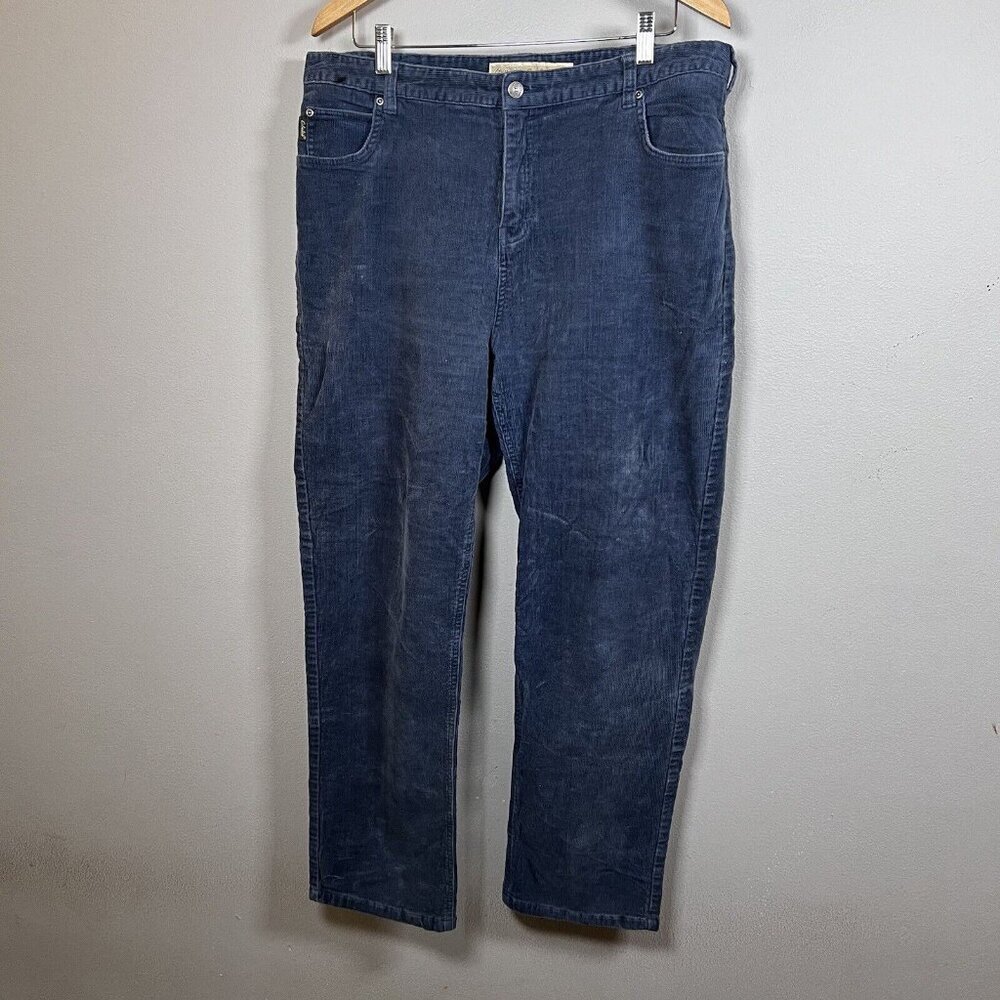 Cabela's Women's Blue Corduroy Straight Leg Stretch Pants Women’s Size 18 - Picture 1 of 9